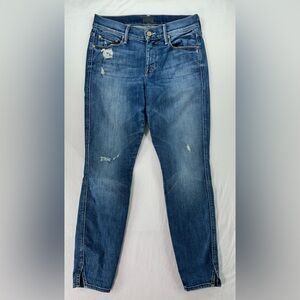 Mother‎ Jeans Womens 26x27 The Vamp Fray Distressed Skinny Rough It Up